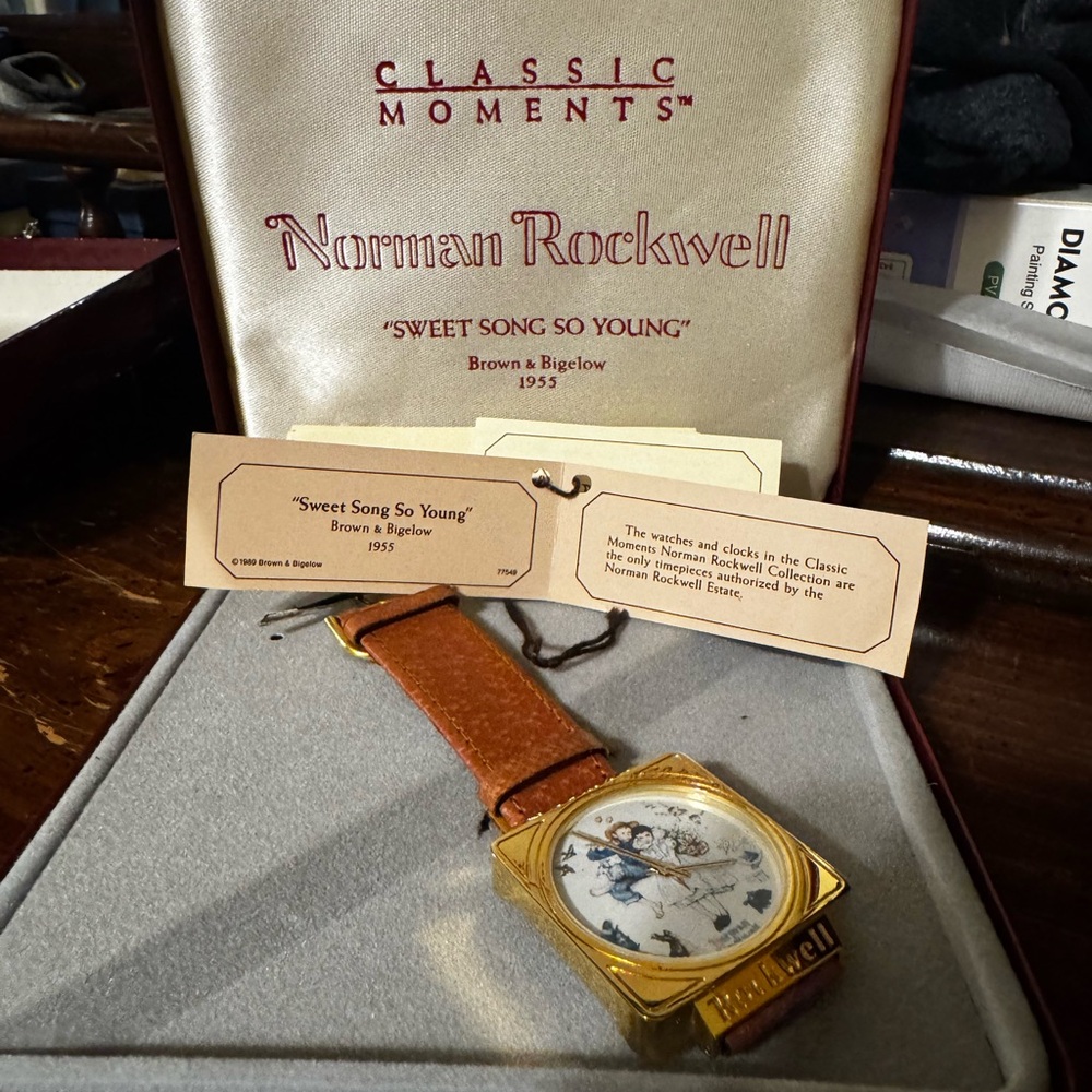 Norman Rockwell Gold and Brown Classic Watch
